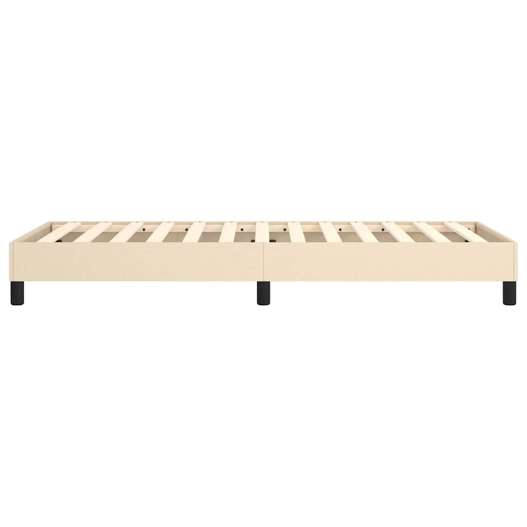 Struttura Letto a Rete a Molle Crema 90x190 cm in Tessuto
