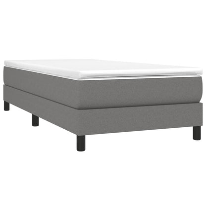 Struttura Letto a Rete a Molle Grigio Scuro 90x200 cm Tessuto