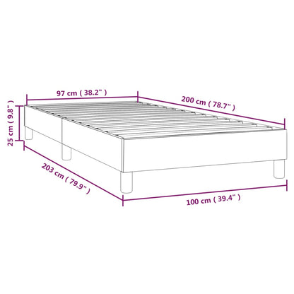 Struttura Letto a Rete a Molle Grigio Scuro 100x200 cm Tessuto | homemem39
