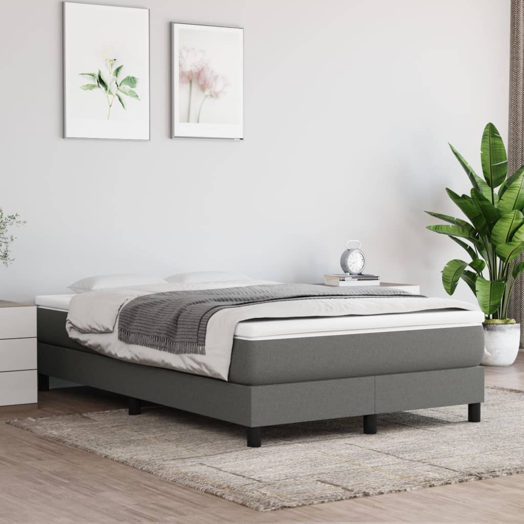 Struttura Letto a Rete a Molle Grigio Scuro 120x200 cm Tessuto | homemem39