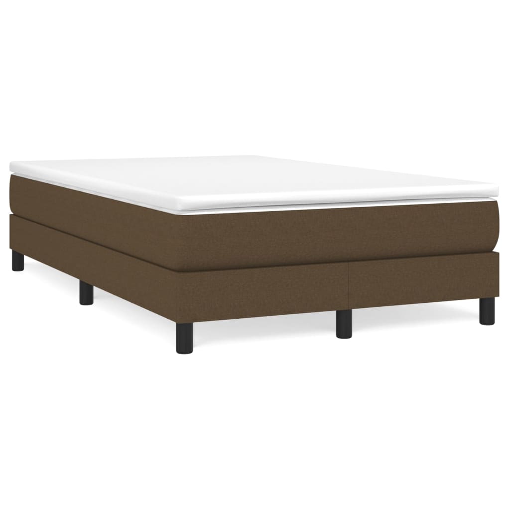 Struttura Letto a Rete a Molle Marrone Scuro 120x200 cm Tessuto