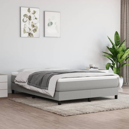 Struttura Letto a Rete a Molle Grigio Chiaro 140x190 cm Tessuto