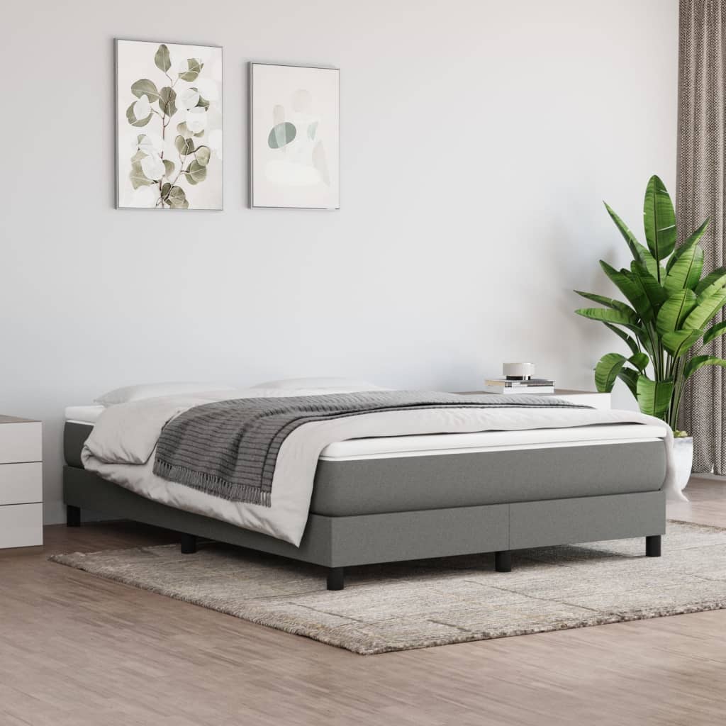 Struttura Letto a Rete a Molle Grigio Scuro 140x190 cm Tessuto | homemem39
