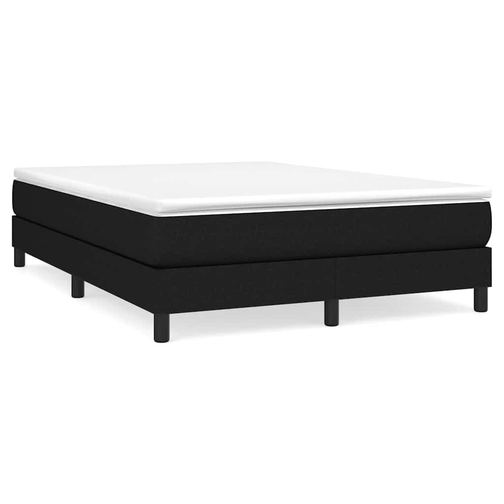 Struttura Letto a Rete a Molle Nero 140x190 cm in Tessuto