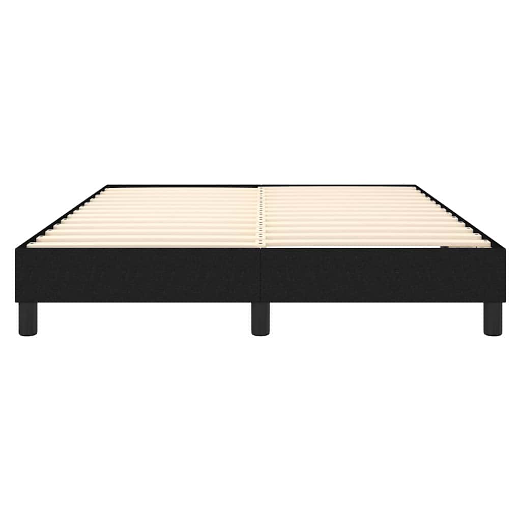 Struttura Letto a Rete a Molle Nero 140x190 cm in Tessuto