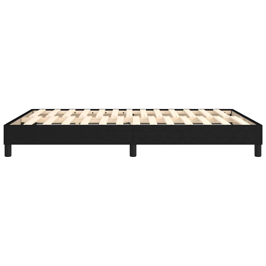 Struttura Letto a Rete a Molle Nero 140x190 cm in Tessuto