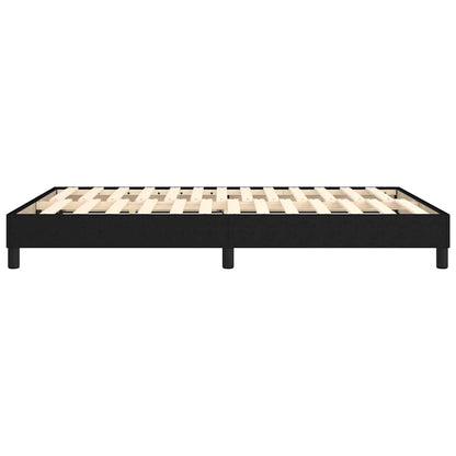 Struttura Letto a Rete a Molle Nero 140x190 cm in Tessuto