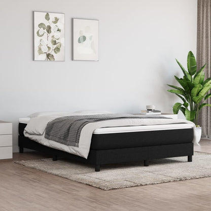 Struttura Letto a Rete a Molle Nero 140x190 cm in Tessuto | homemem39