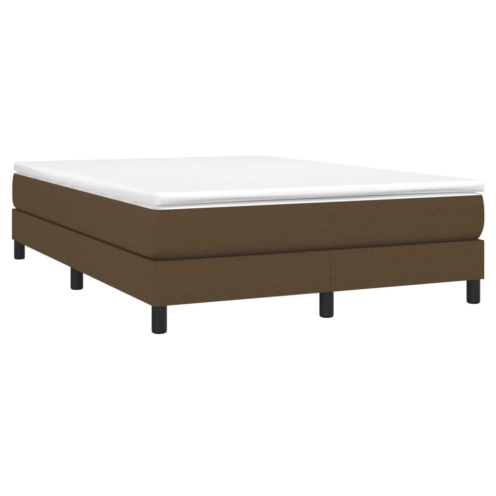Struttura Letto a Rete a Molle Marrone Scuro 140x190 cm Tessuto | homemem39