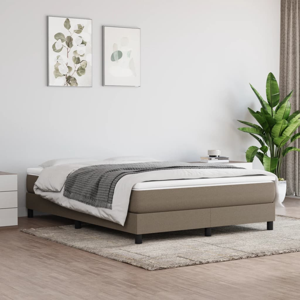 Struttura Letto a Rete a Molle Tortora 140x190 cm in Tessuto | homemem39