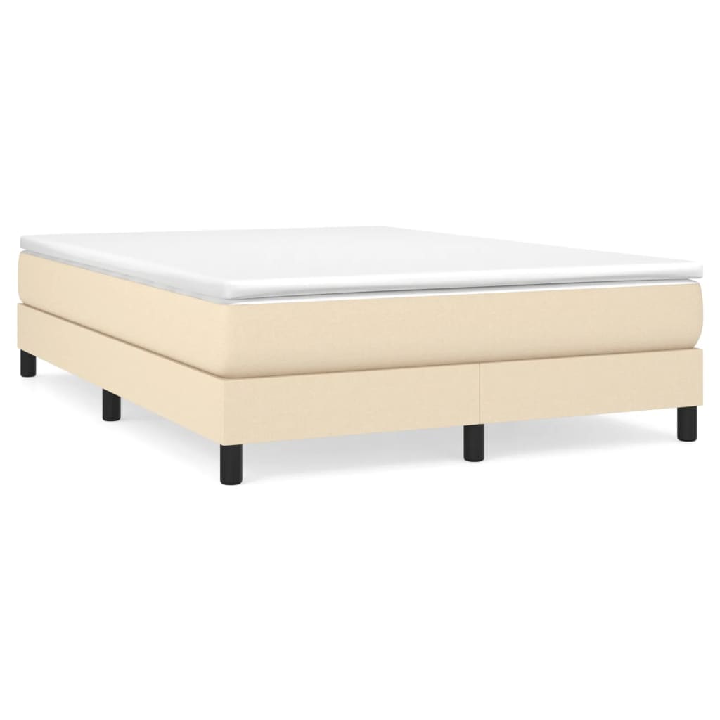 Struttura Letto a Rete a Molle Crema 140x190 cm in Tessuto | homemem39