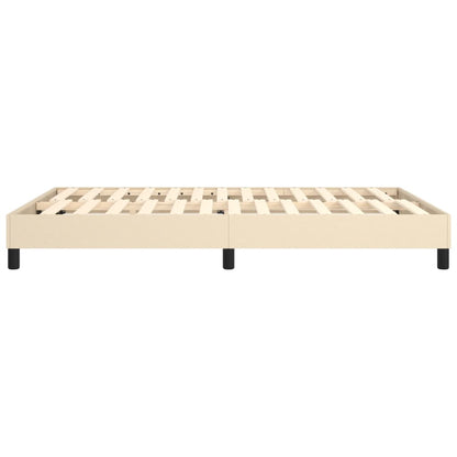 Struttura Letto a Rete a Molle Crema 140x190 cm in Tessuto | homemem39