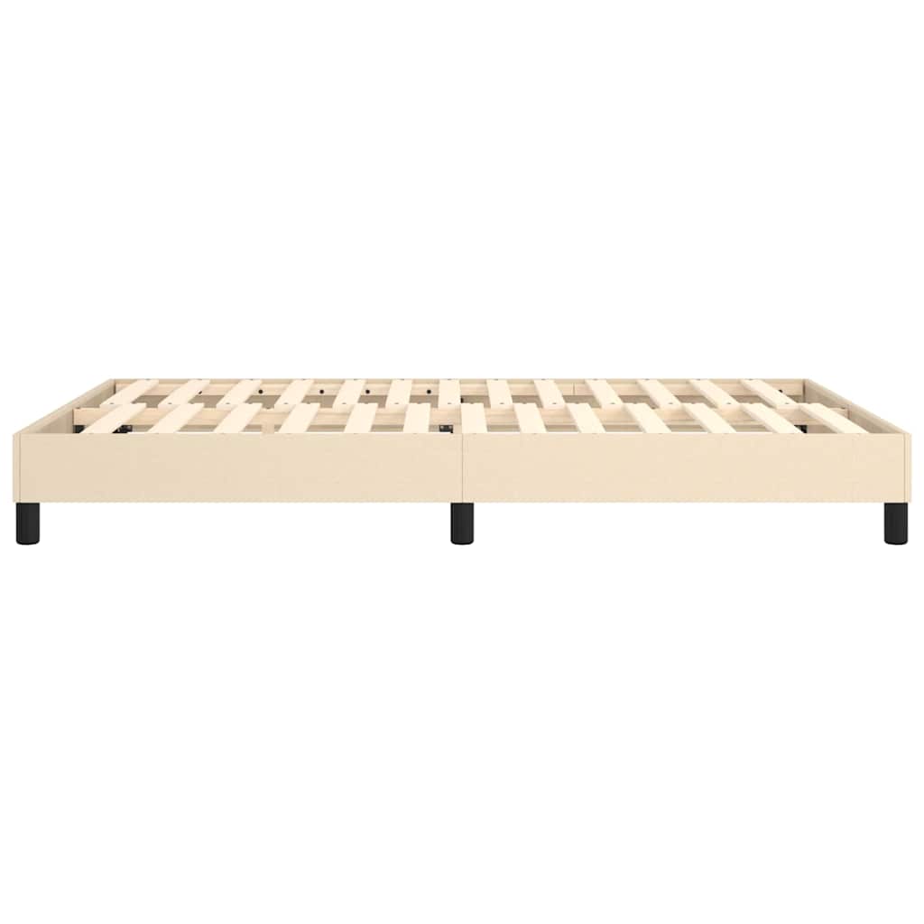 Struttura Letto a Rete a Molle Crema 140x190 cm in Tessuto