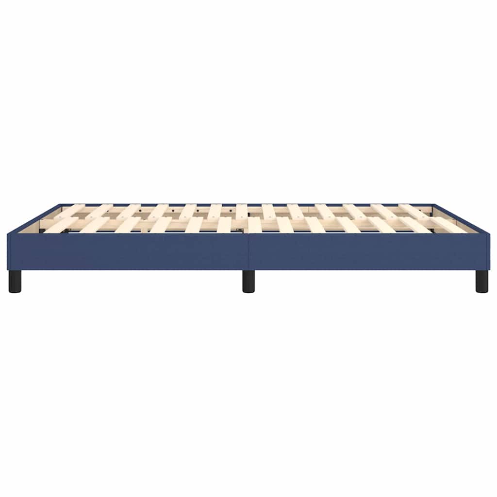 Struttura Letto a Rete a Molle Blu 140x190 cm in Tessuto