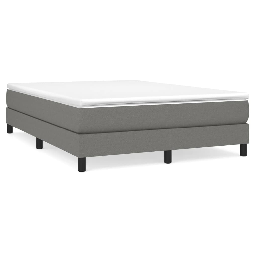 Struttura Letto a Rete a Molle Grigio Scuro 140x200 cm Tessuto
