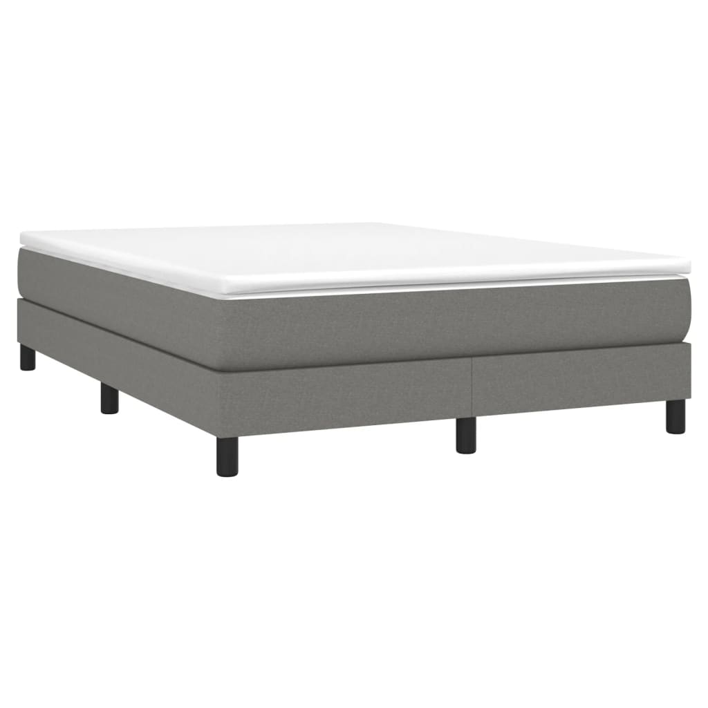 Struttura Letto a Rete a Molle Grigio Scuro 140x200 cm Tessuto