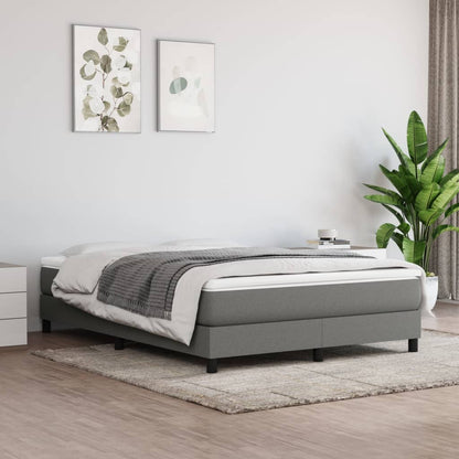 Struttura Letto a Rete a Molle Grigio Scuro 140x200 cm Tessuto