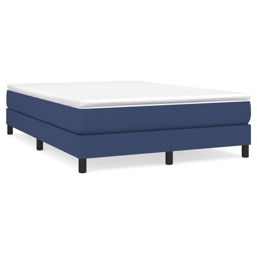 Struttura Letto a Rete a Molle Blu 140x200 cm in Tessuto | homemem39