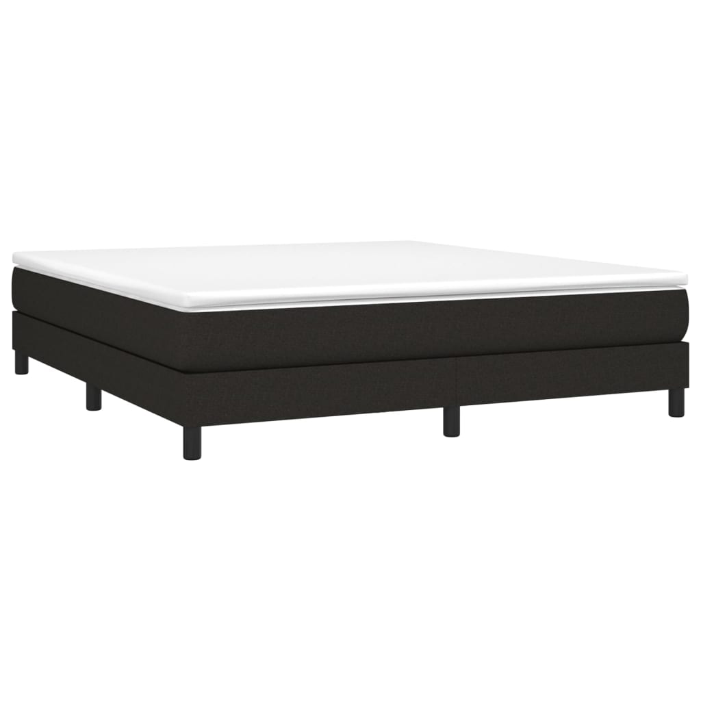 Struttura Letto a Rete a Molle Nero 160x200 cm in Tessuto | homemem39