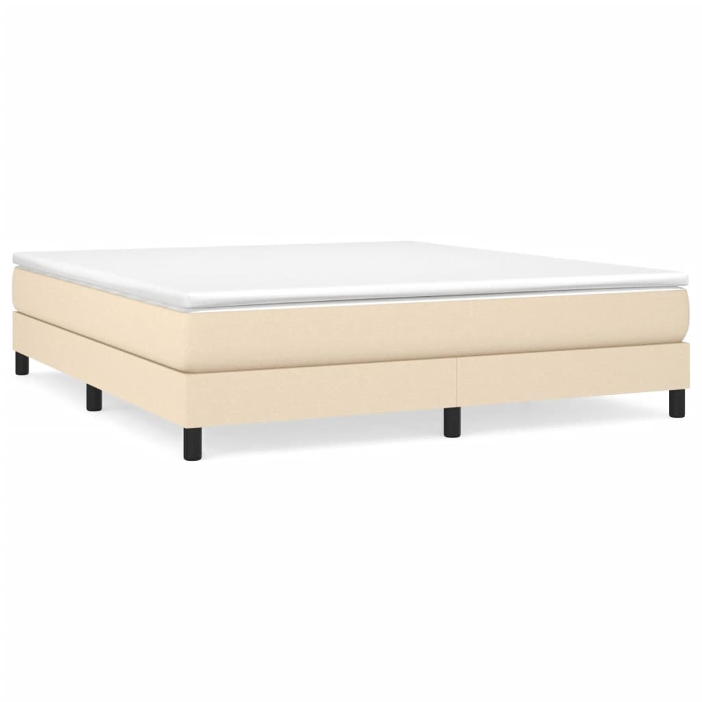 Struttura Letto a Rete a Molle Crema 160x200 cm in Tessuto | homemem39