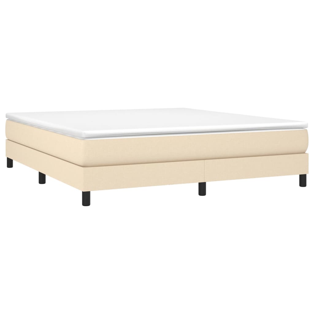 Struttura Letto a Rete a Molle Crema 160x200 cm in Tessuto | homemem39
