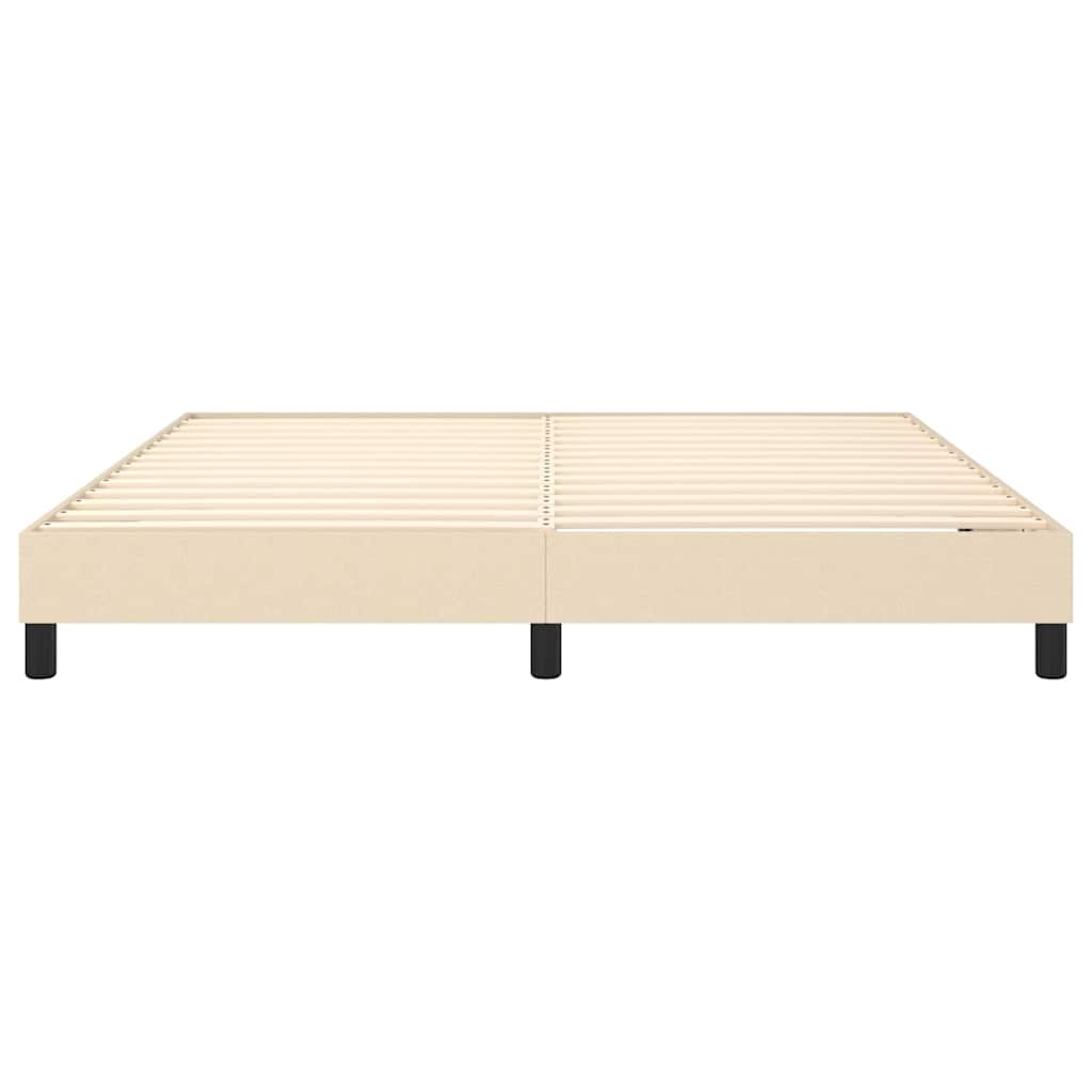 Struttura Letto a Rete a Molle Crema 160x200 cm in Tessuto