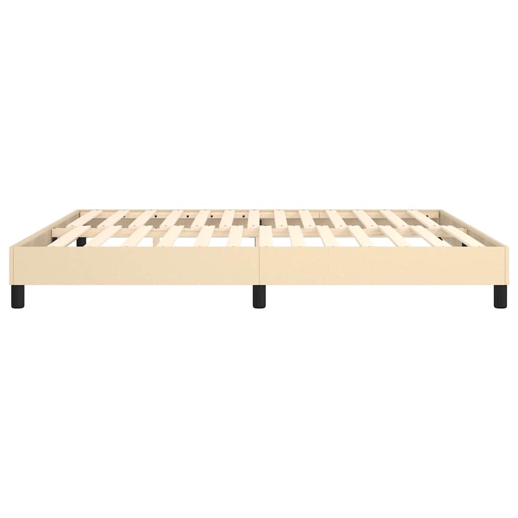 Struttura Letto a Rete a Molle Crema 160x200 cm in Tessuto
