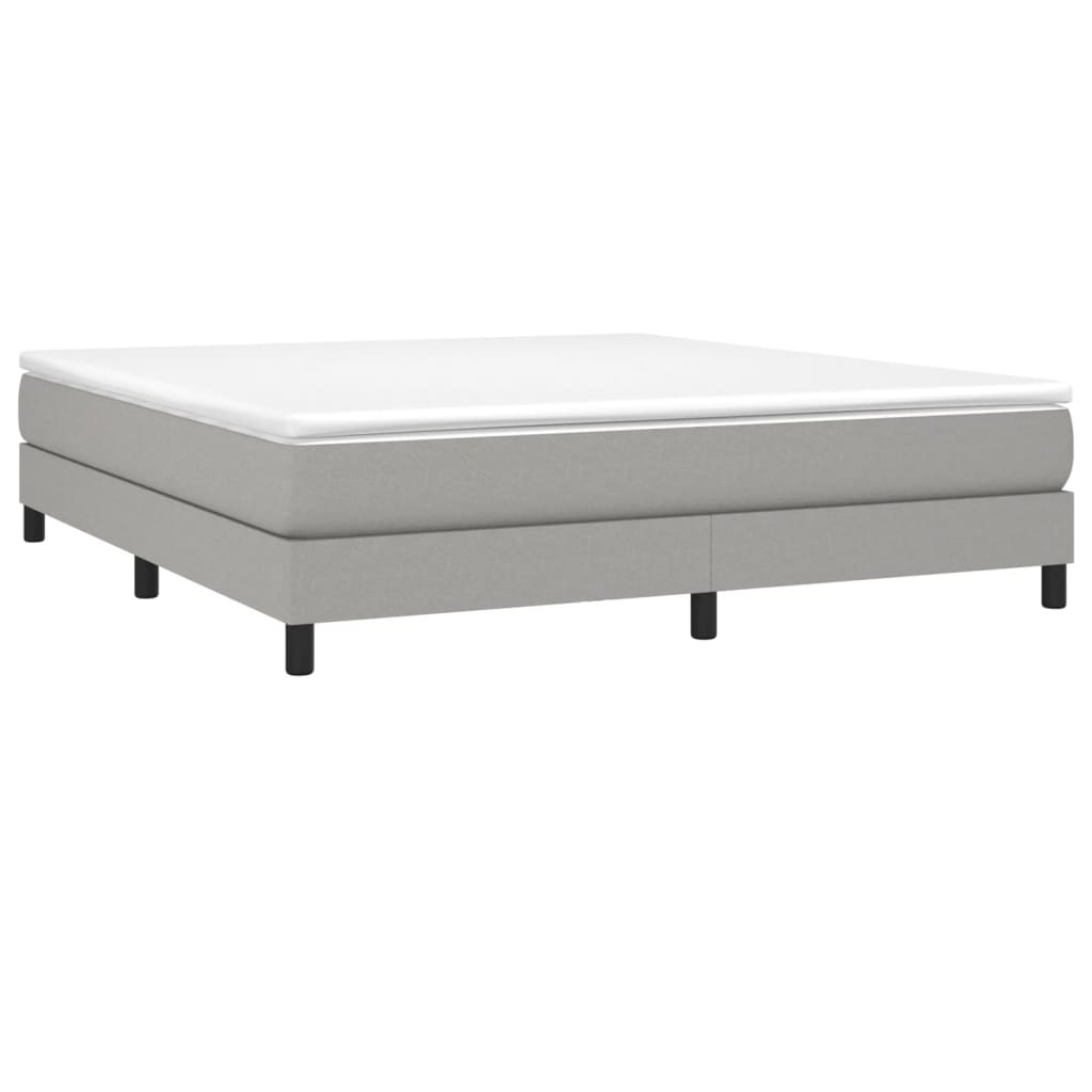Struttura Letto a Rete a Molle Grigio Chiaro 180x200 cm Tessuto