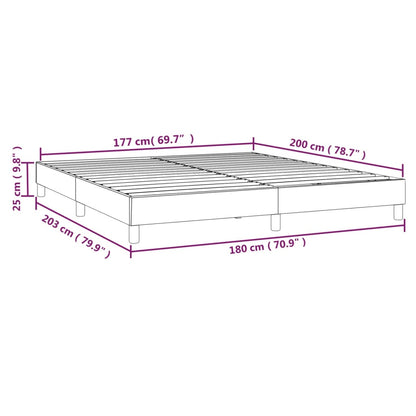 Struttura Letto a Rete a Molle Grigio Scuro 180x200 cm Tessuto | homemem39