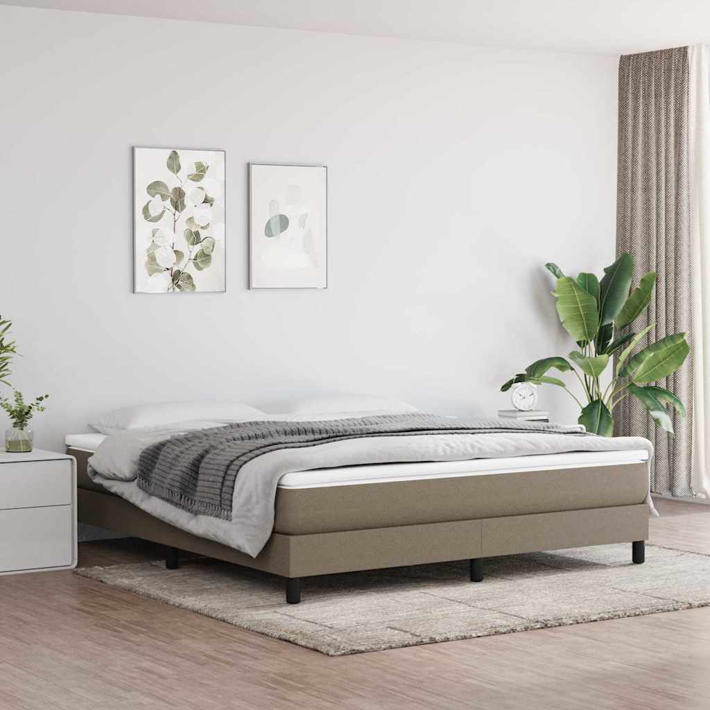Struttura Letto a Rete a Molle Tortora 180x200 cm in Tessuto