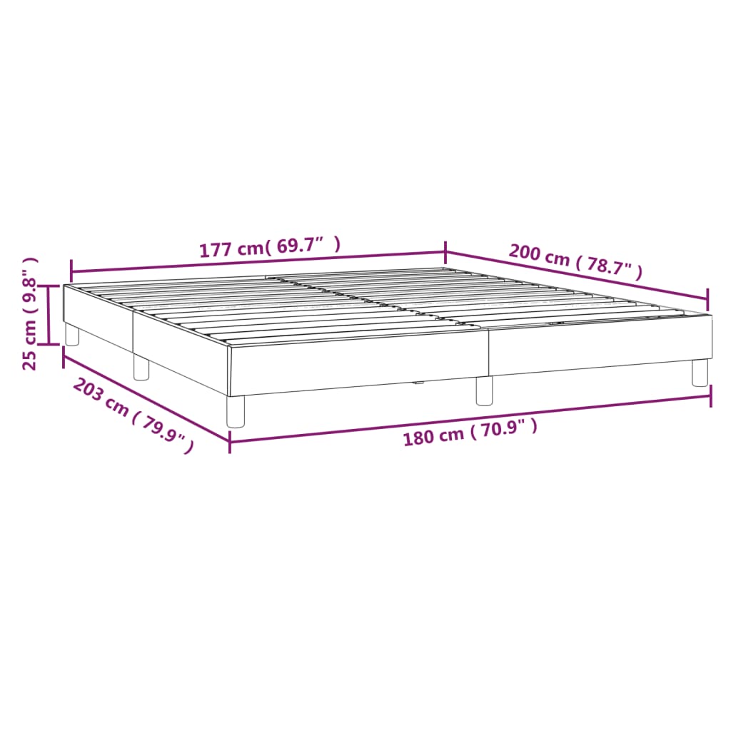 Struttura Letto a Rete a Molle Blu 180x200 cm in Tessuto | homemem39