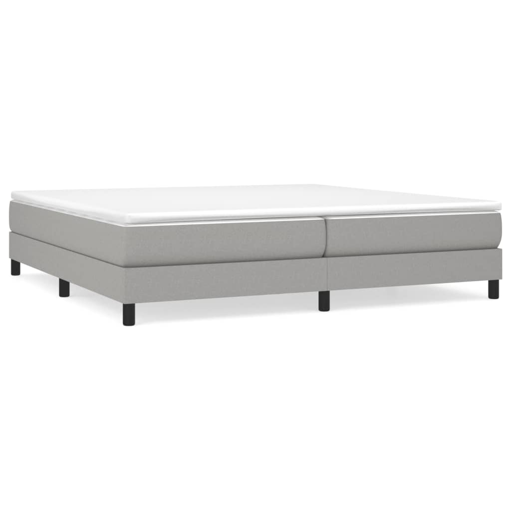 Struttura Letto a Rete a Molle Grigio Chiaro 200x200 cm Tessuto | homemem39