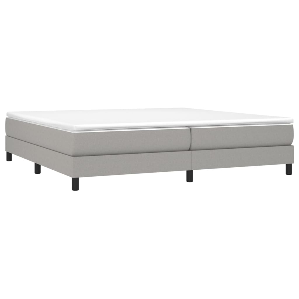 Struttura Letto a Rete a Molle Grigio Chiaro 200x200 cm Tessuto | homemem39