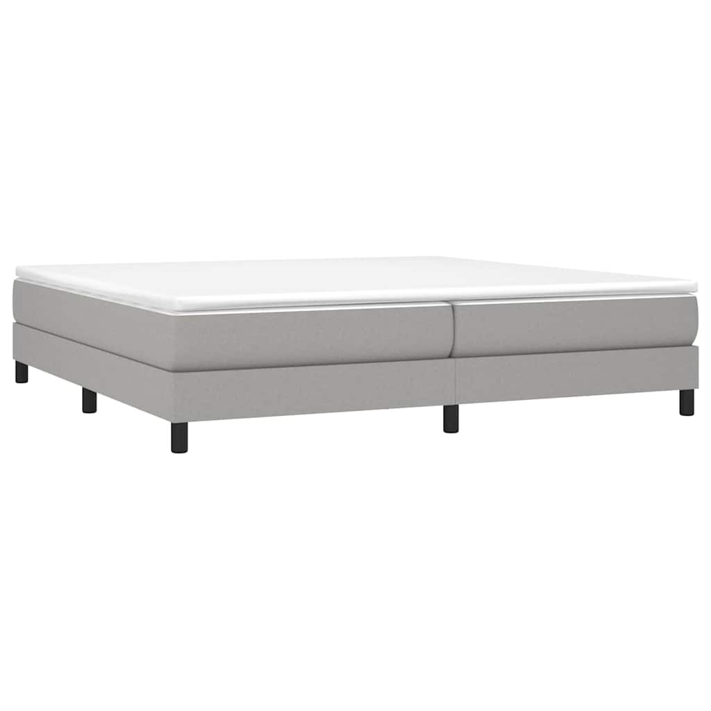 Struttura Letto a Rete a Molle Grigio Chiaro 200x200 cm Tessuto