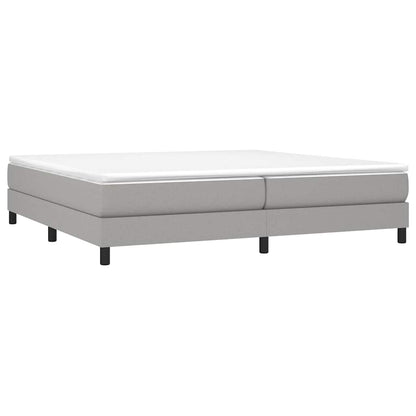 Struttura Letto a Rete a Molle Grigio Chiaro 200x200 cm Tessuto