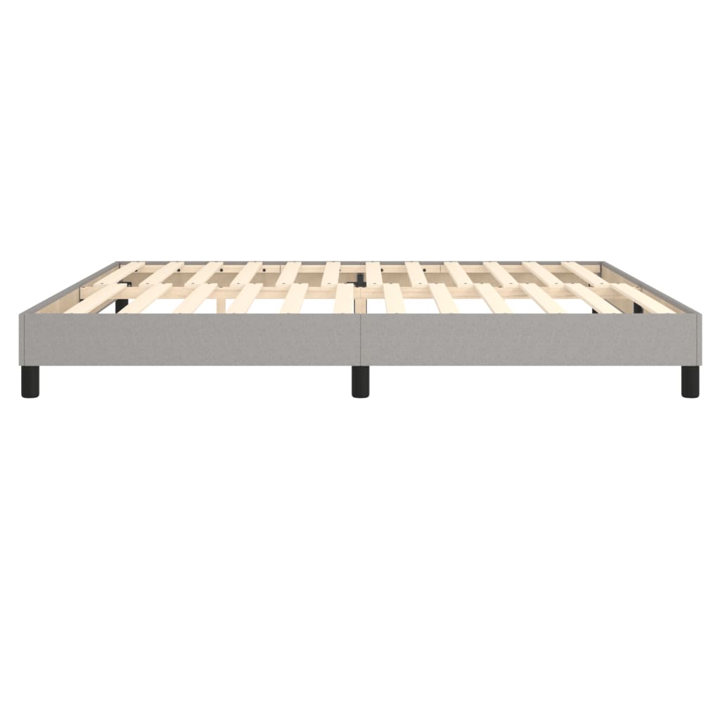 Struttura Letto a Rete a Molle Grigio Chiaro 200x200 cm Tessuto | homemem39