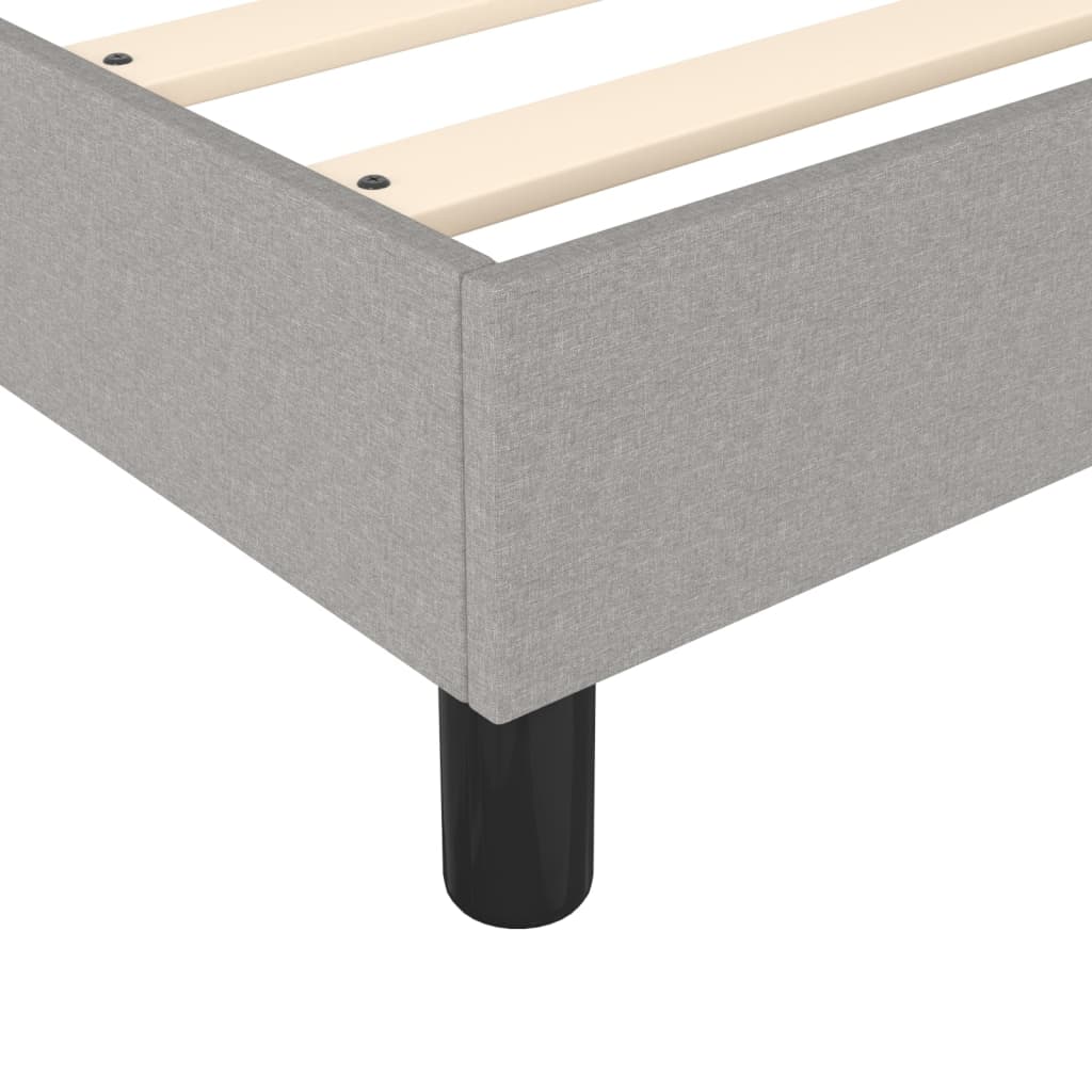 Struttura Letto a Rete a Molle Grigio Chiaro 200x200 cm Tessuto | homemem39