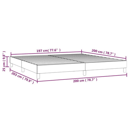 Struttura Letto a Rete a Molle Grigio Chiaro 200x200 cm Tessuto | homemem39
