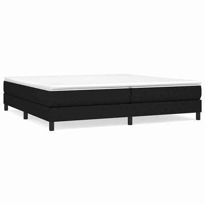 Struttura Letto a Rete a Molle Nero 200x200 cm in Tessuto