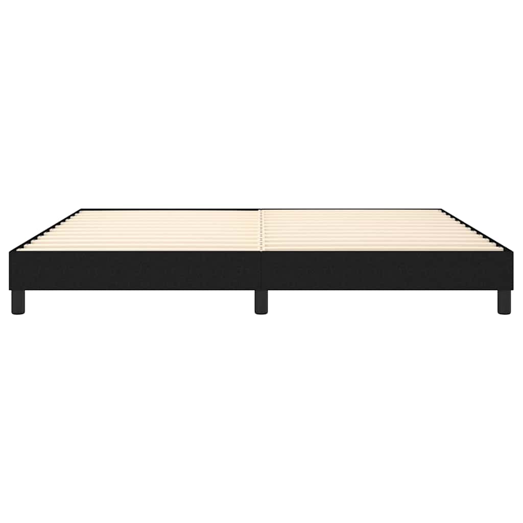 Struttura Letto a Rete a Molle Nero 200x200 cm in Tessuto