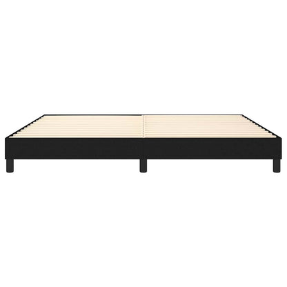 Struttura Letto a Rete a Molle Nero 200x200 cm in Tessuto