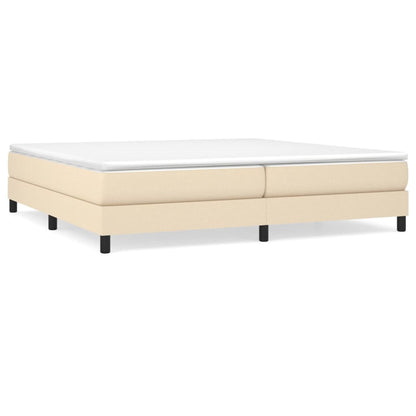 Struttura Letto a Rete a Molle Crema 200x200 cm in Tessuto