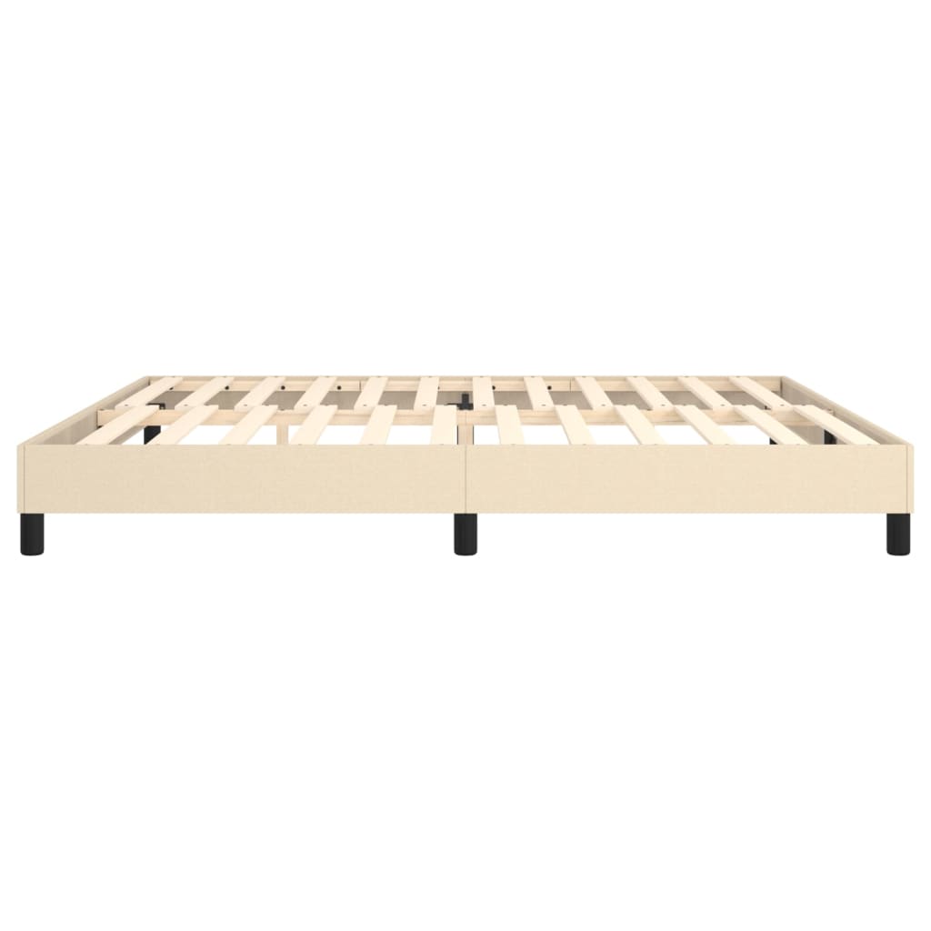 Struttura Letto a Rete a Molle Crema 200x200 cm in Tessuto | homemem39