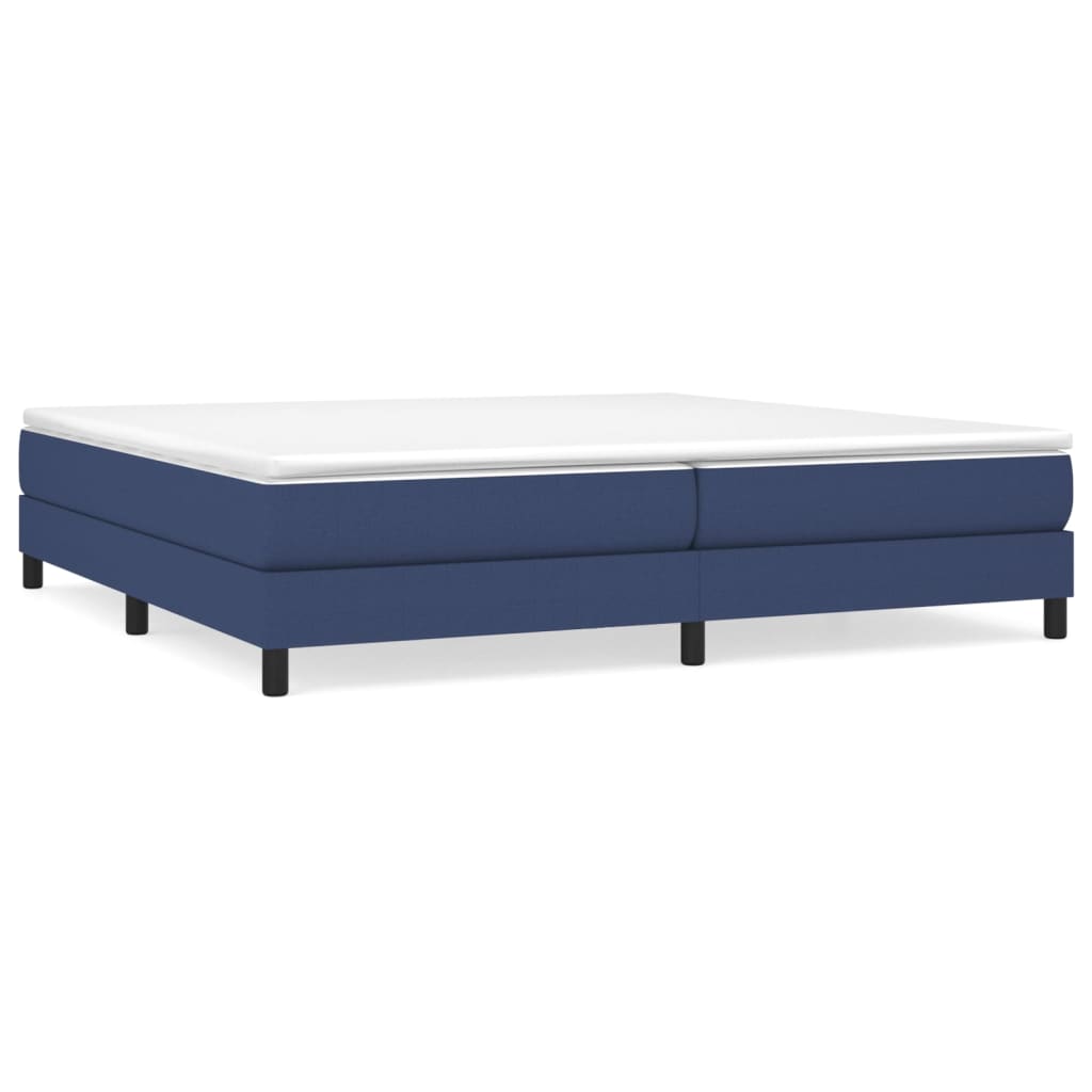 Struttura Letto a Rete a Molle Blu 200x200 cm in Tessuto | homemem39
