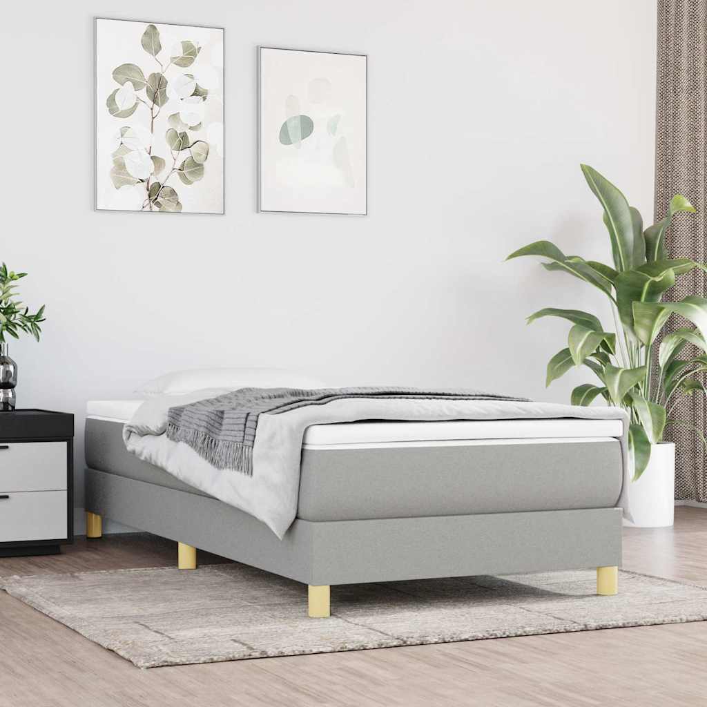 Struttura Letto a Rete a Molle Grigio Chiaro 80x200 cm Tessuto | homemem39