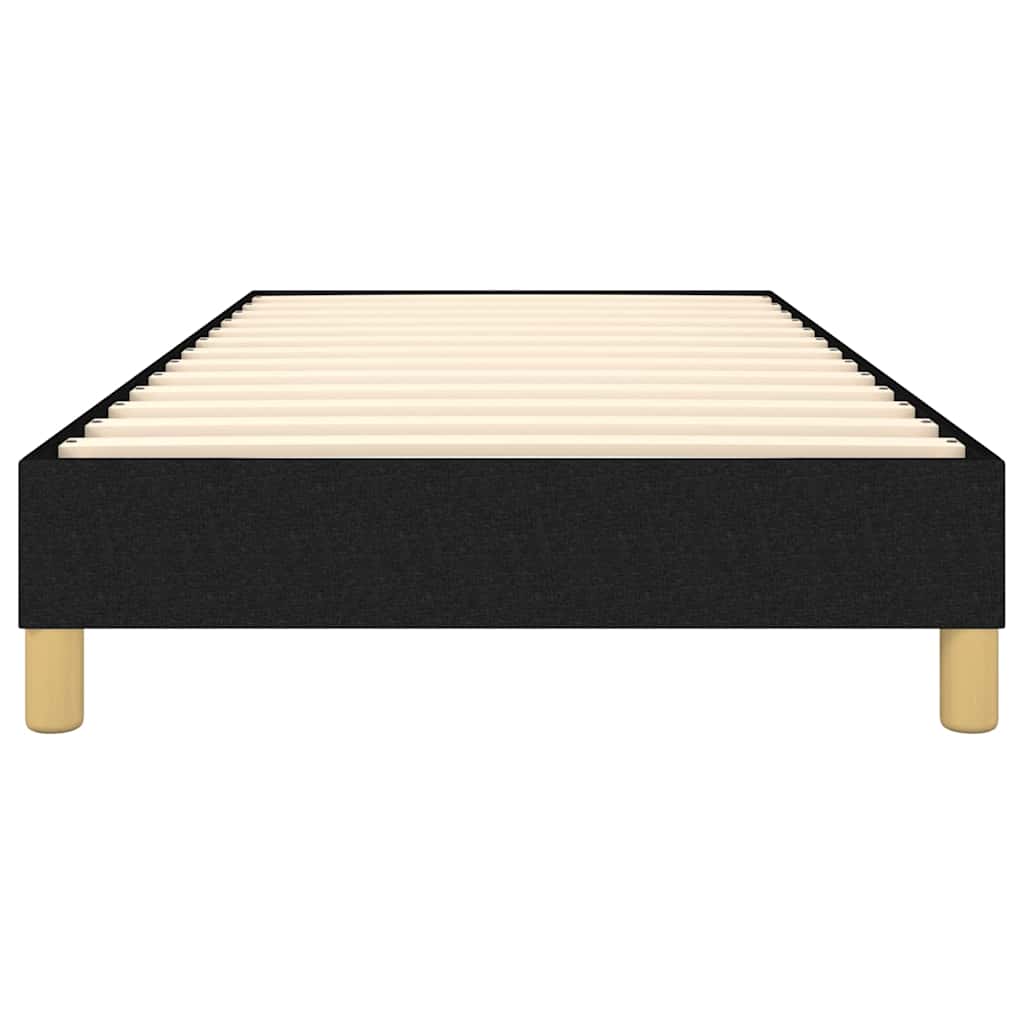 Struttura Letto a Rete a Molle Nero 80x200 cm Tessuto
