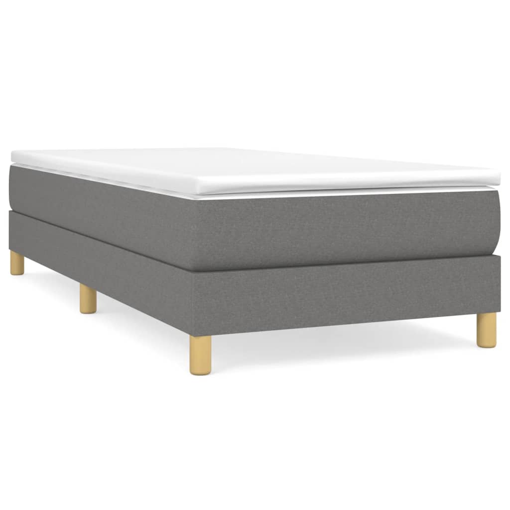 Struttura Letto a Rete a Molle Grigio Scuro 90x190 cm Tessuto | homemem39
