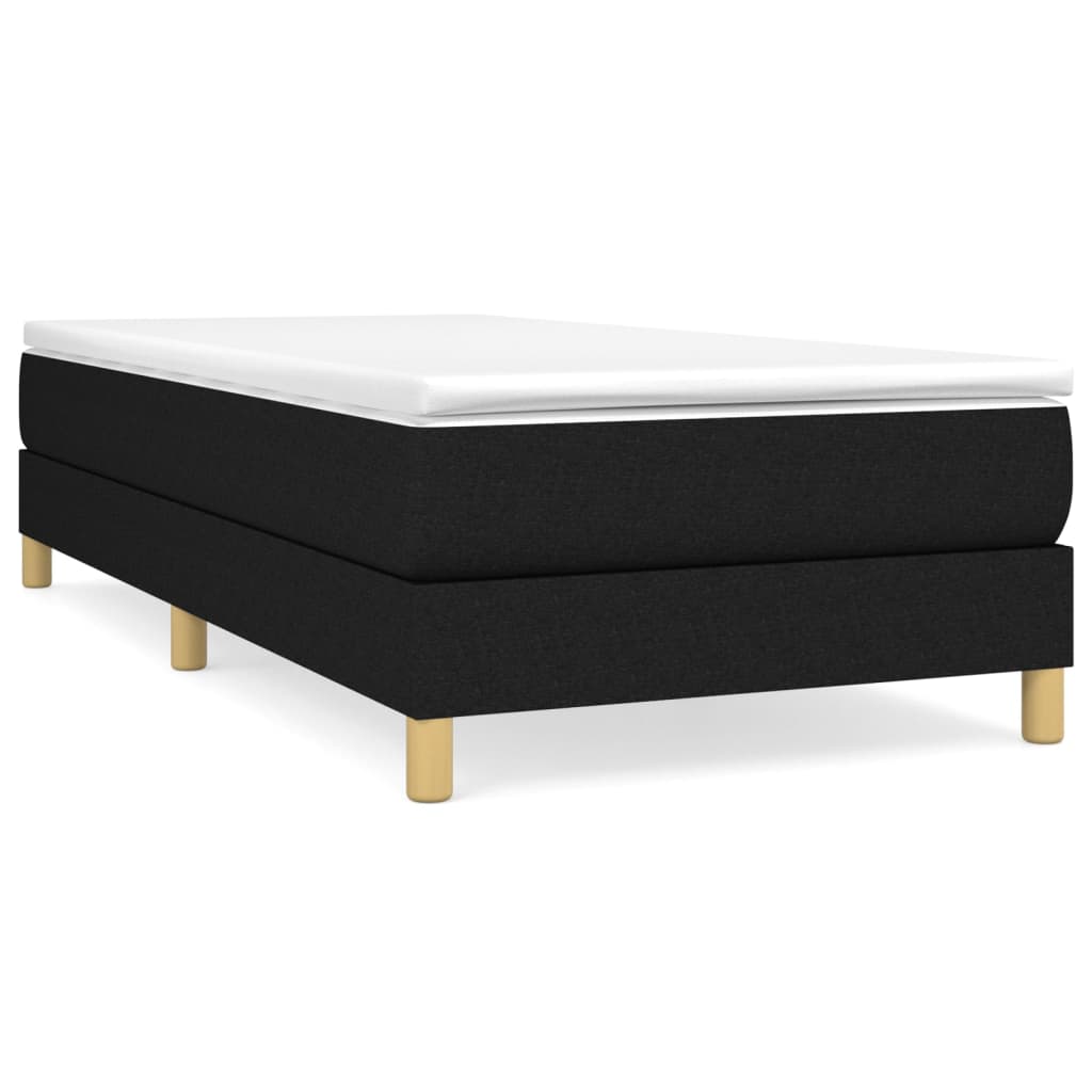 Struttura Letto a Rete a Molle Nero 90x190 cm in Tessuto | homemem39