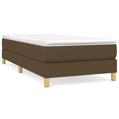 Struttura Letto a Rete a Molle Marrone Scuro 90x190 cm Tessuto | homemem39