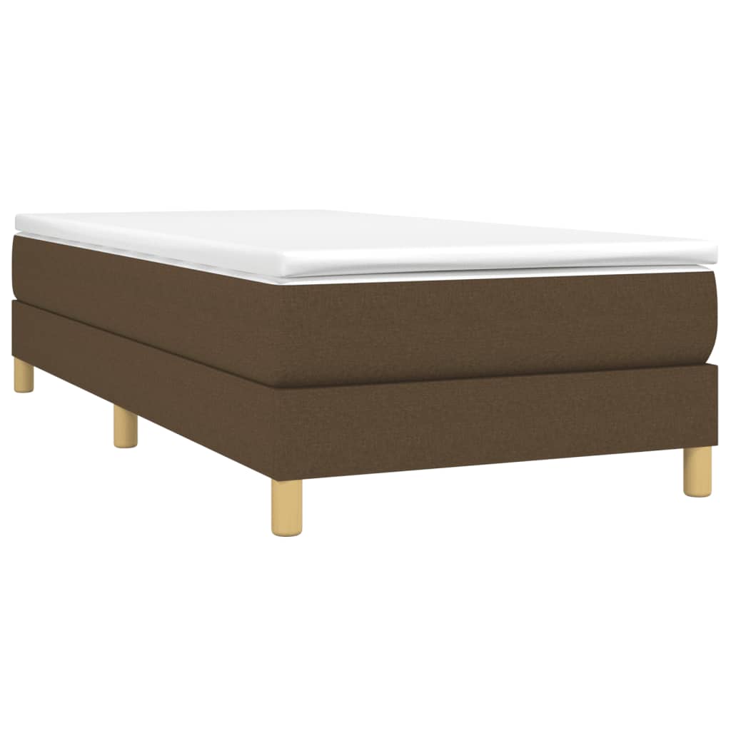 Struttura Letto a Rete a Molle Marrone Scuro 90x190 cm Tessuto | homemem39
